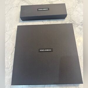 Dolce & Gabbana Set of 2 Luxury Black Gift Boxes Boutique Fresh!